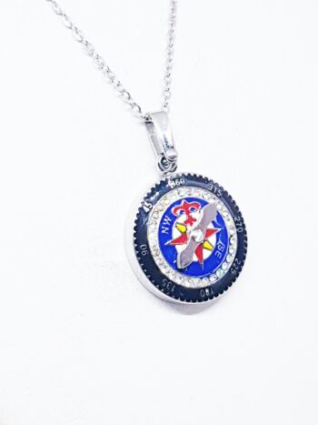 Collana Rosa dei Venti Blu Acciaio eden gioielli