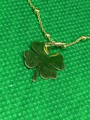 Collana   Quadrifoglio Argento Dorato eden gioielli