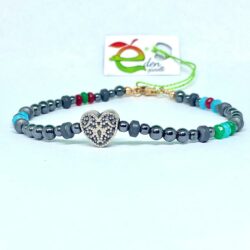 Bracciale Acciaio e Pietre Occhio di Tigre eden gioielli