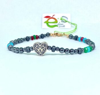 Bracciale Acciaio e Pietre Occhio di Tigre eden gioielli