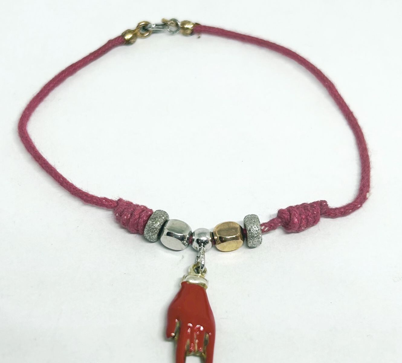 Bracciale laccetto con corne eden gioielli