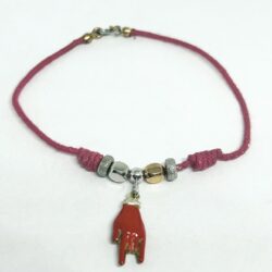 Bracciale laccetto con corne eden gioielli