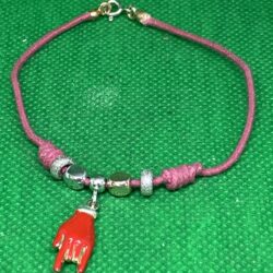 Bracciale cordicella con corne eden gioielli