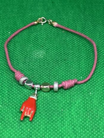 Bracciale cordicella con corne eden gioielli