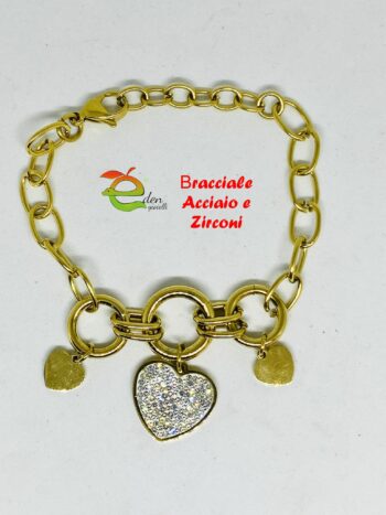 Bracciale Cuore Zirconi eden gioielli