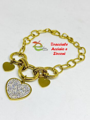 Bracciale Cuore Zirconi eden gioielli