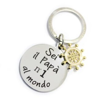Portachiavi Papà sei il numero uno eden gioielli