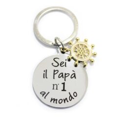 Portachiavi Papà sei il numero uno eden gioielli