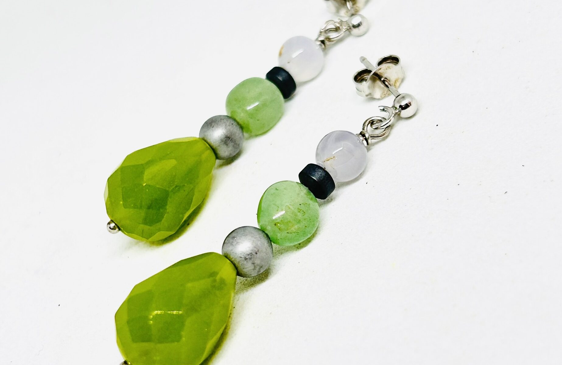 Orecchini Argento Ematite e Pietre eden gioielli